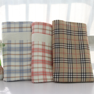 150cm 全棉柔软加大成人易洗易干好用85 纯棉纱布浴巾格子经典 款