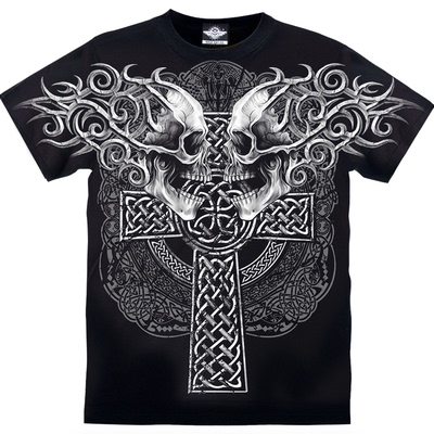 ROCK EMPIRE/摇滚帝国十字骷髅大图休闲短袖限量款夏季上衣纯棉