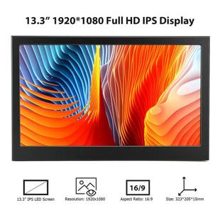 13.3寸HDR十点触摸 便携显示器VGA/HDMI/PS3/XBOX/PS4/NS/