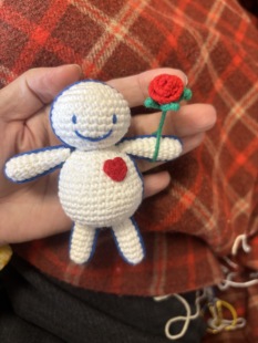 手工编织云旗普普人偶挂件云的旗我的心上有你小人玩偶挂件