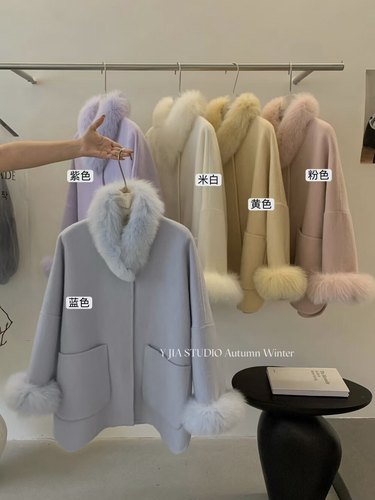 Y.JIA 伊嘉法式高级感富贵千金风宽松羊毛大衣女秋冬气质斗篷外套