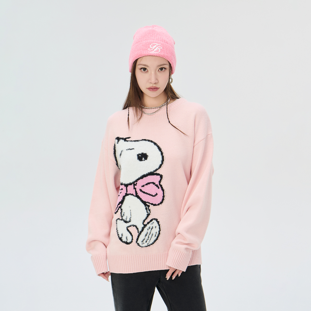 商场同款fun x Snoopy 史努比联名款时尚运动套头毛衣FDY143A0