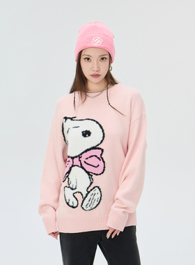 商场同款fun x Snoopy 史努比联名款时尚运动套头毛衣FDY143A0