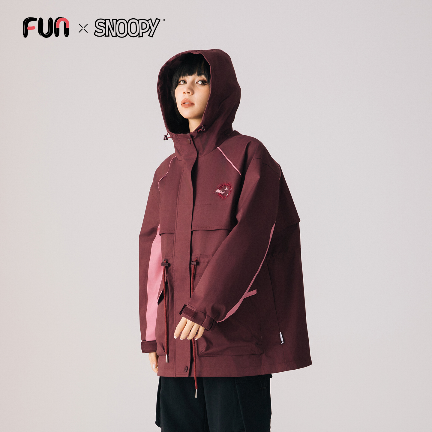 FunFUN潮牌史努比工装风连帽夹克