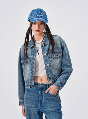 Fun商场同款时尚牛仔合体版牛仔外套FMW443A2L