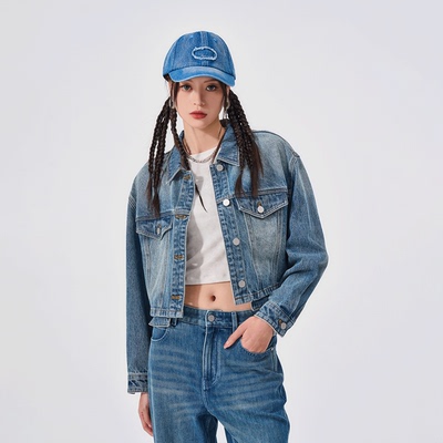 Fun商场同款时尚牛仔合体版牛仔外套FMW443A2L