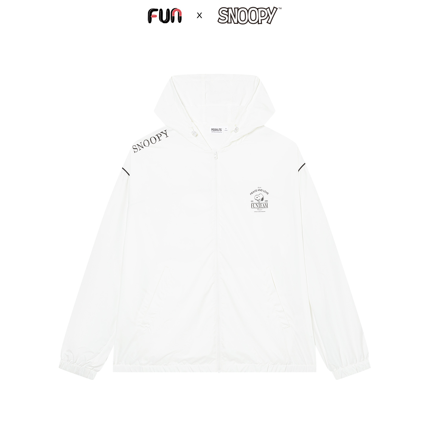 Fun25夏新品史努比联名防晒皮肤衣男女同款透气UPF50+防晒服宽松