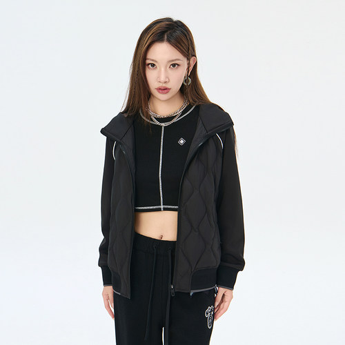 Fun连帽羽绒服女款2025冬季商场同款时尚合体版轻薄运动羽绒外套