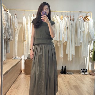 一起26年夏上新赫本风压褶设计感半身裙Q6226