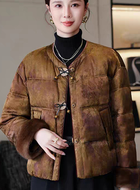 一起冬上新高端国风新中式气质小众保暖羽绒服外套86199