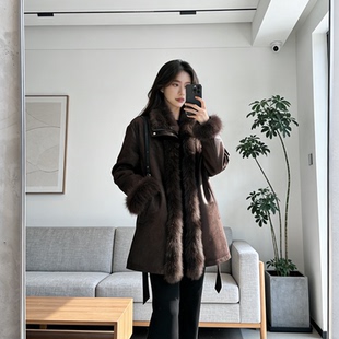 保暖皮草 配毛领 含100狐狸毛 2519 不可拆 一起设计WER