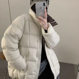 一起系百搭立领单排扣宽松保暖羽绒服外套YS1 2558