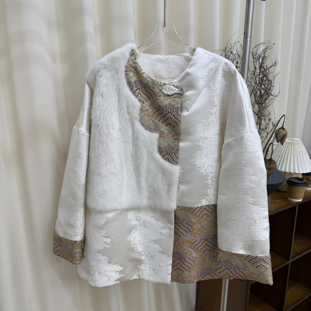 一起尚新中式女国风复古盘扣鹅绒服保暖羽绒服外套WW-SQ0144566