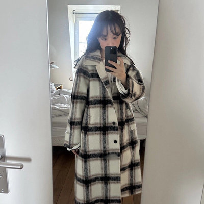 B一起家韩国气质翻领可拆卸腰带大衣女大衣(配腰绳)YS1-F1223