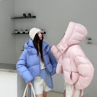 148 配可脱卸帽子 一一起帽短款 小众设计感面包服保暖羽绒服外套