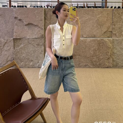 一起一起亚麻无袖拼接马甲(只卖马甲)OA262V9553