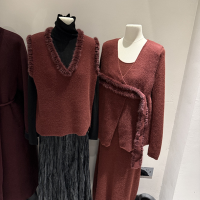 一起年货上新轻奢宫廷风长袖气质连衣裙1675