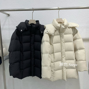 HYzh2755 含90白鸭绒 一起设计领保暖外套羽绒服 配可拆卸帽子