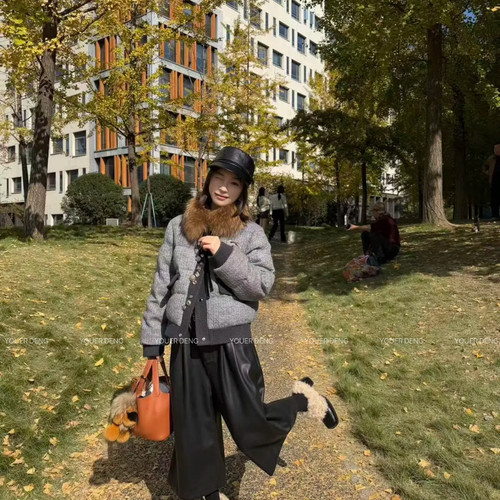 一起设计瑰花胸针设计感保暖羽绒服外套(配胸针)YS1-2025YN137