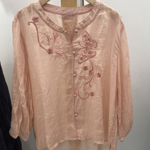 宽松圆领七分袖 希一起设计衫 女夏季 新款 LN2728 气质显瘦上衣小衫