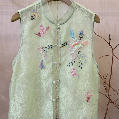 一起26年夏上新重工艺绣花马甲c611