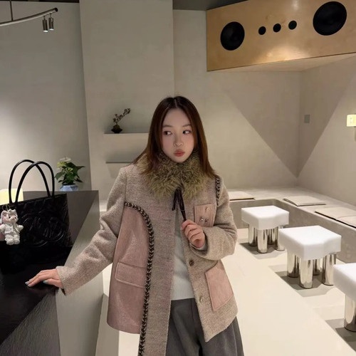 一起设计设计师款保暖羽绒服外套(配毛领仿毛可拆卸)2025YN116