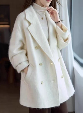 一起羊绒拉毛大衣中长款羊毛外套（含92.7羊毛）z8011