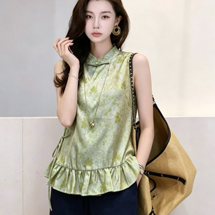 钱中式旗开得胜桑蚕丝螺钿曙光锦罗斜襟上衣小衫(不含项链+帽子)