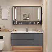 莫顿实木现代简约陶瓷一体盆浴室柜组合卫生间洗脸盆洗手盆洗漱台