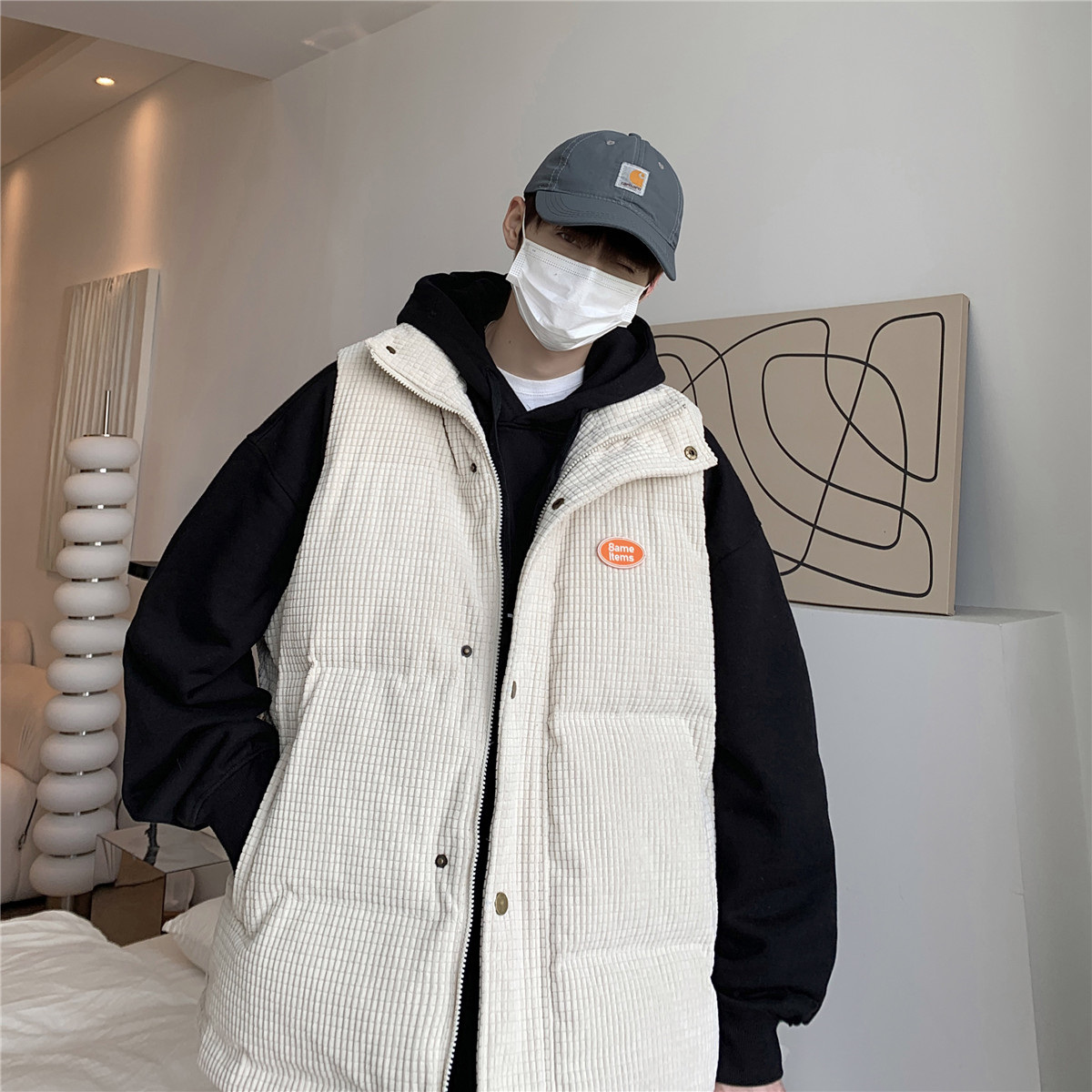 新款秋冬棉马甲XZ221-2-MY001-P85控价108，男装棉衣，星座218