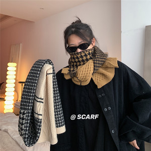 千鸟格双平围巾XZ221-2-W62-P35-控48图片
