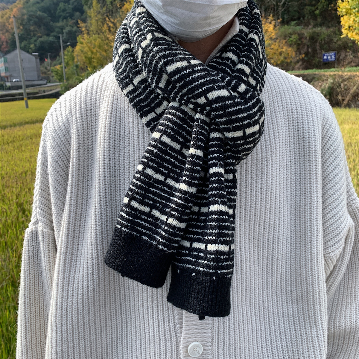 高级感小香风围巾XZ221-2-W107-P35-控55,饰品围巾,星座218