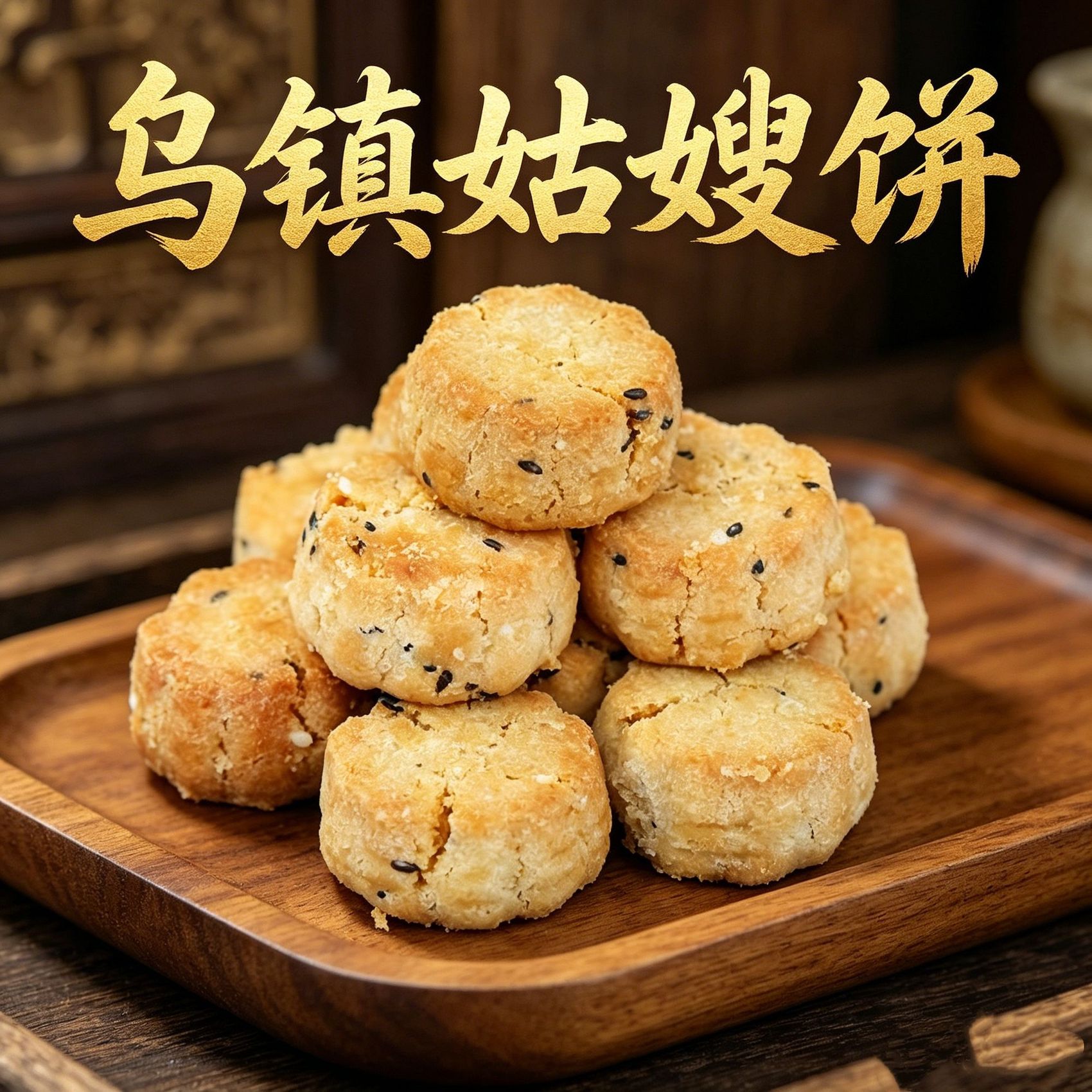 江南正宗乌镇特产姑嫂饼浙江老式糕点桃酥饼传统小吃杭州茶点