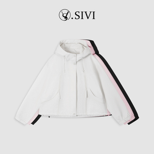 时尚 2026新款 抽绳冲锋衣夹克外套M2013 时雨留白 熙薇