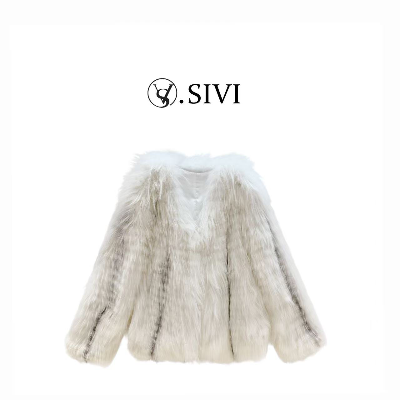 熙薇【奢境云游】2025冬季新款高级贵妇狐狸毛皮草外套H6580