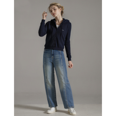 熙薇【枯木逢春】2025秋新款时尚休闲百搭设计款休闲牛仔裤H5361