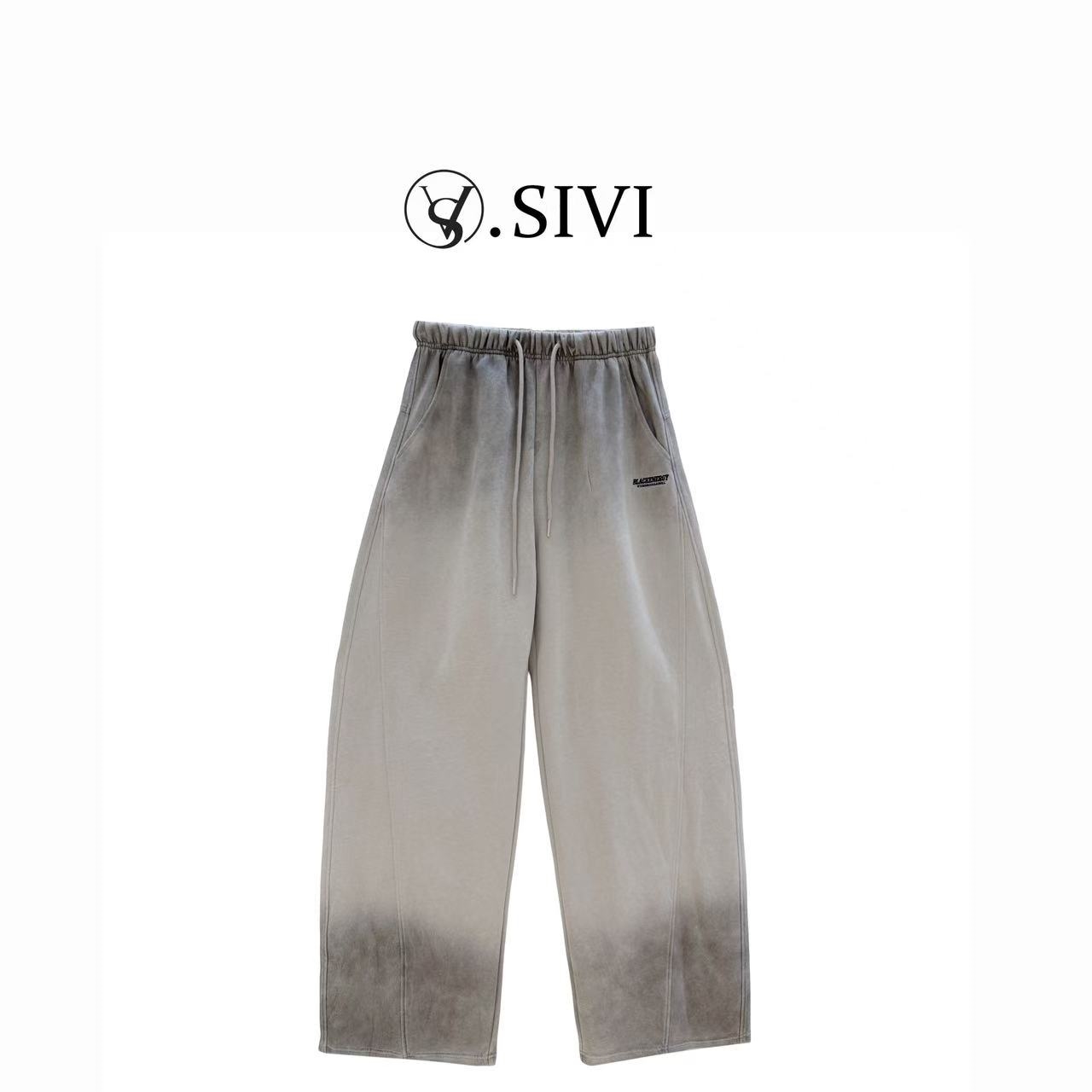 熙薇【蛰虫闭户】2025早秋新款时尚休闲百搭渐变炒色卫裤H3867