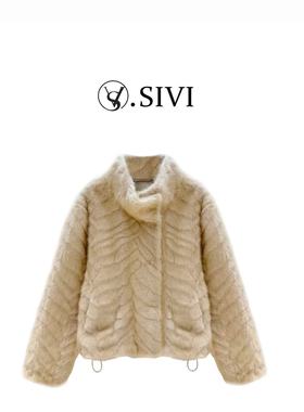 熙薇【暖雪拥覆】2025冬季新款休闲百搭时尚毛绒外套H6574