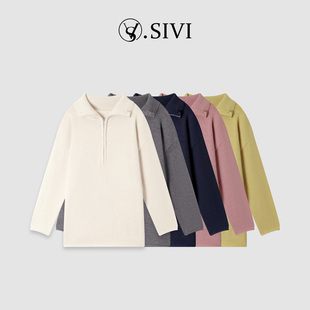 熙薇SIVI 羊毛衫 2025秋冬新款 加厚立领大版 H6059 休闲时尚