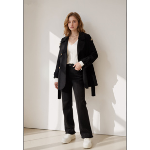 熙薇【疏影兰姿】2025早秋新款时尚休闲大长腿牛仔马蹄裤H5231