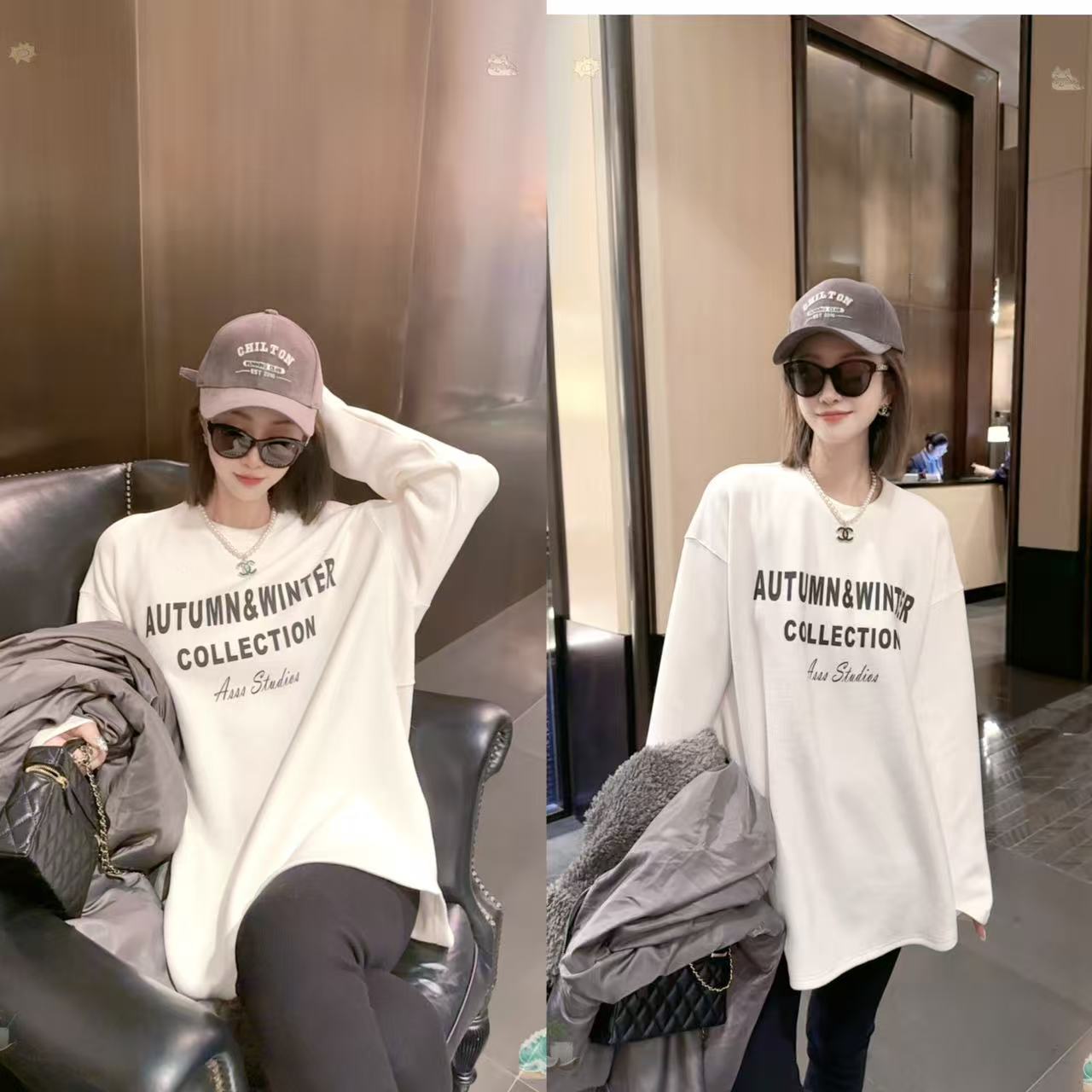 【熙薇SIVI】2025秋冬新款保暖加厚休闲百搭大版T上衣H6032