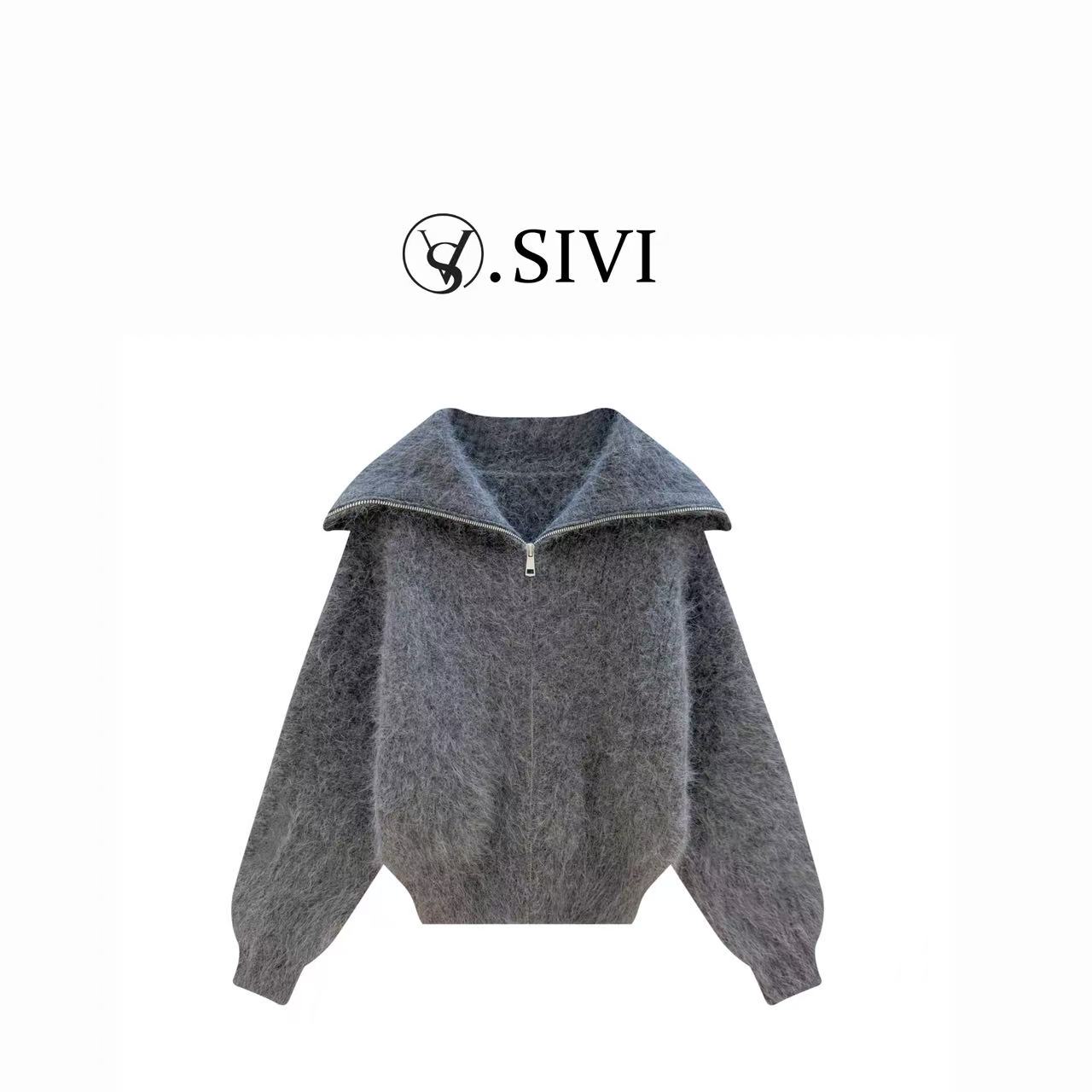 熙薇【都市柔辑】2025秋季新款时尚休闲简约毛衣开衫外套H5773