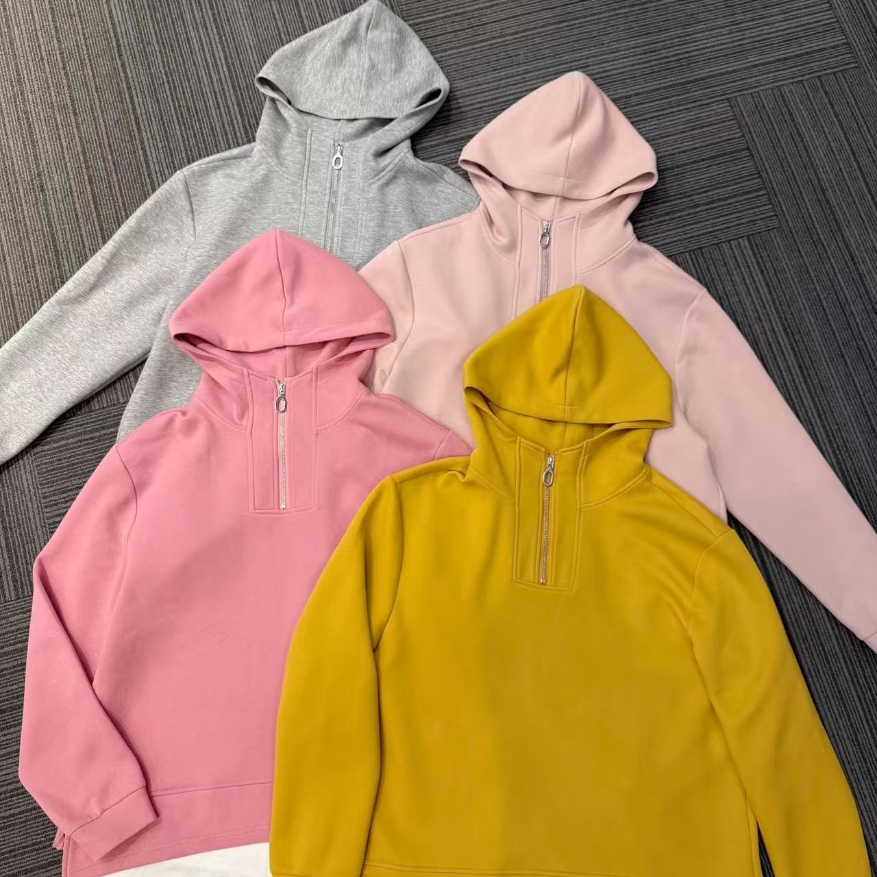 熙薇【薄霜覆野】2025早秋新款时尚休闲假两件长款卫衣H3924