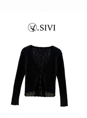 熙薇【暗夜精灵】2025夏季新款时尚百搭黑色防晒开衫H3653