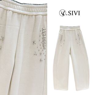 熙薇【星沙漫波】2025冬季新款休闲洋气时尚宽松休闲裤H6482