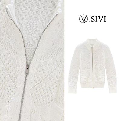 熙薇【霜缕成诗】2026春季新款透气清爽镂空开衫毛衣M2084