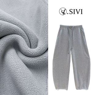 设计师加厚绒百搭潮牌休闲裤 2025秋冬新款 H6252 云畔告白 熙薇