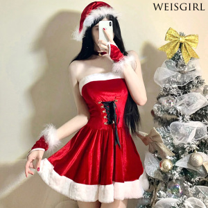 性感纯欲女仆套装cosplay圣诞老人制服诱感新年圣诞节日派对服装