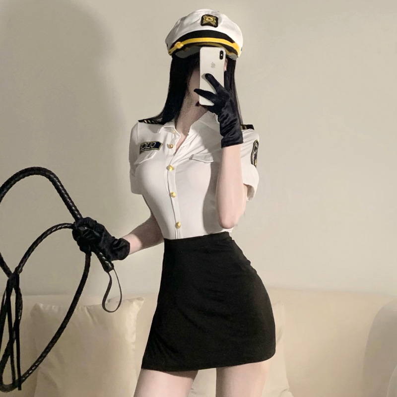 weisgirl性感制服套装夜场纯欲cosplay空姐装秘书女警大码机师装