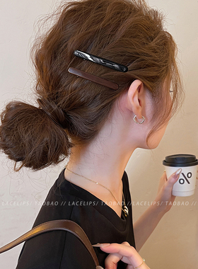 简约一字夹发夹女边夹2026新款侧边发卡高端碎发刘海夹子前额头饰